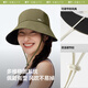Beneunder side face sun protection hat women's vinyl fisherman hat commuter sun hat anti-UV BM714 black