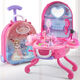 Wanre Frozen Elsa Koffer Little Girl Kommode Cosmetic Box Set Kinderhaus spielen Spielzeug 3-6 neue Prinzessin Trolley Box [Blue] Standard (einfache Verpackung - Aufkleber senden)