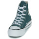 Converse Women's Zapatos gruesos de lienzo elevado zapatos deportivos CHUCK GREEN 2025 Nuevas zapatillas de zapatillas A12596c verde 36