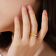 Lukfook Jewelry Gold Ring Solid Loach Back Pure Gold Couple Ring Price F63G0004DS No. 14 - About 6.6 grams