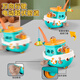 QISEN Children's Fishing Magnetic Toy Electric Universal Boat Toddler Puzzle 1 to 3 Years Old 6 Female Baby One Year Old Gift Boy Multi-Function Fishing Boat Red 9914C 3 Sections No. 5 Charging + Screwdriver