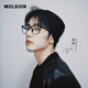 MOLSION 2025 new product Xiao Zhan Milan black frame glasses D-shaped men and women same style myopia frame match degree MJ5135B10 bright black single frame