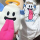 Fadenjue GRAF original brand BooGhost Cute Ghost 2.0 Earth Apple Orange Various Street Loose T-shirt Short Sleeve Blue Angel 832# S