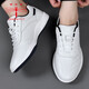 
Dragonfly brand men's shoes new versatile men's leather shoes sports and casual cowhide shoes Korean wear-resistant soft sole soft side running shoes men 9877 white inner height increase 40