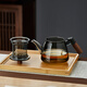 Mesni thickened glass teapot heat-resistant smoky gray glass tea maker home with filter kung fu tea set