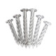 JINGGONG stainless steel threaded nails round head anti-theft net fixed nails twist nails steel nails cement nails pressure explosion threaded nails M8 galvanized 8*50 (50 pcs)