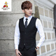 Scarecrow (mexikanisch) Koreanischer Stil Trendy Slim Anzugweste für Männer Business Casual Anzug Weste für Männer Pony Clip Best Brudergruppe Jungen Marine Blue Single -Stück Weste 2xl 140 bis 155 Jin [Jin gleich 0,5 kg]