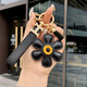 Muquers ursprüngliche Sonnenblume Keychain Anhänger Modetrendy und exquisite Frauenbeutel Hängende Dekoration Autos Schlüsselkette Orange Sonnenblume + Orange I-Rope + Diamond Marke
