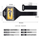 Dipur waterproof mobile phone arm bag with touch screen for men's sports running lightweight wrist bag arm strap for women outdoor cycling fitness anti-sweat and anti-slip mobile phone arm cover mobile phone bag adjustable - black