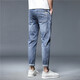 SEPTWOLVES jeans men's autumn 2024 new loose straight ripped spring and autumn pants men's casual nine-point trousers winter 6621 blue two-foot five 32