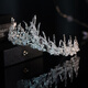 Fat Donglai's same style crown tiara for adult bride, main wedding dress, headband, tiara for goddess 18-year-old princess, performance hair, silver 6 TS-0017-E