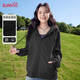 Baleno hooded trendy sweatshirt for women in 2025 spring and autumn new casual small sports cardigan Korean atmosphere clothing