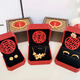 DRJEFUN Wedding Three Gold Jewelry Set Gift Box Wedding Fake Gold Necklace Engagement Fake Hardware Jewelry Simulation Table Sanshenghua Hardware Set + Gift Box Single Layer (for Gifts)