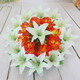 Manufacturer's simulated chrysanthemum 50cm wreath Qingming sacrifice tomb sweeping and grave placement plastic silk flowers in the cemetery white