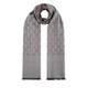 Gucci (GUCCI) classic double G double-sided printed fringed scarf for men and women, dark gray 165904 3G646 1264