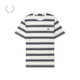 Fred Perry Herren Casual T-Shirt 2025 Sommer neu gestreifte Bildschirme Weizenohr Kurzarm Trend M9851 IVX/Beige M.