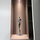 Wen Yijia light luxury abstract figure wearing hat and long legs sculpture ornaments model room hotel TV cabinet living room entrance hall art figure wearing hat black