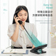 
Wired seated stationary telephone landline 45 angle shape landline office caller ID Deli 13560 black/ext connectable