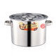 XMSJ commercial stainless steel bucket with lid hotel thick soup bucket thickened and deepened large soup pot large capacity water storage bucket round oil barrel thickened diameter 35* height 23 soup pot 35232023cm