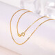 Jinshitong Lao Phoenix Gold Store 18K gold necklace women's O-shaped chain clavicle chain plain chain AU750 gold rose gold color gold K gold-yellow 0.8mm
