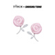 Youmu SHUSHUTONG Ceramic Rose Necklace Clavicle Chain Designer Birthday Gift for Girlfriend Pink Rose Earrings