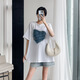 
Ariana Pregnancy Summer Suit Women's Two-Piece Top Shorts Maternity Suit Large Size 13556-Milk Tea Color L