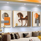 Modernes Licht Luxus Wohnzimmer Sofa Hintergrund Wanddekoration Maler Sinn abstraktes modisches Internet Promi Triple Hanging Malerei Kunstmalmal