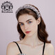 Royal sasa royal salsa hair accessories Korean retro headband headwear high-end silky satin pleated wrapped headband hairpin