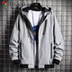 Woodpecker Jacket Men's Jacket Autumn and Winter Clothes Men's Velvet Thickened Trendy Hooded Top Men's Coat Jacket 1943 Black XL (126-140Jin Jin equals 0.5kg)