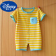 Disney baby clothes summer thin newborn baby boy pure cotton jumpsuit short-sleeved sports and casual crawling clothes trend Frog short-sleeved P677 (slightly thin) 73cm Recommended age 6-9 months