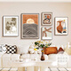 Pintura de sentido Estilo de crema sala de estar decoración de la sala de estar estilo medieval estilo sofá fondo pared pintura colgante combinación pintura nórdica estilo retro arte mural Z3884 35*50/50*70/30*40*2/40*60 CONJUNTO DE ACEITE PS Marco de oro de oro