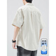 Semir Seda de seda de seda de seda corta Summer 2025 New Fashion Brand Handsome Nicho Design Cool Shirt Men 1105m Apricot M [90-110Jin [Jin equivale a 0.5 kg]]