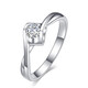 AVHE platinum PT950 diamond ring female angel's kiss micro-set artificially cultivated diamond ring Mo Sanqiu wedding gift Chinese Valentine's Day 80 points D color cultivated diamond + platinum angel's kiss
