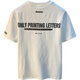
Qianji (QIANJI) letter printing trendy brand heavy short-sleeved T-shirt for men 2025 summer thin loose casual half-sleeved T-shirt for men white [JSW9921] L suitable for 109-123Jin [Jin equals 0.5 kg] wear