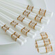 Zhewe-Keramik-Essstäbchen Home Jingdezhen Food 2025 Neues Anti-Schlupf-High-End-Chinesible-Stäbchen leichte Luxus SN1283 Goldene Bohnensprossen 5 Paare