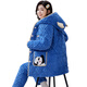 Pyjamas von BEIXINGTONG für Frauen mit dreischichtiger Baumwolle im Winter und samtdickter Korallenmerze Neues Flanell warmes Kapuze-Kleidungsstück [2 Teile) BXT-6636 XL [Vorgeschlagen 115-140jin [Jin gleich 0,5 kg]]