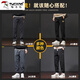 Woodpecker Casual Pants Men's Autumn and Winter Style Fashion Versatile Velvet Straight Pants Men's Slim Loose Pants Autumn and Winter Men's Casual Pants 261 Gray Regular XL Recommended 120-150Jin Jin equals 0.5 kg