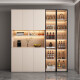BEYZK solid wood side cabinet high cabinet modern simple wall integrated dining storage cabinet living room wine cabinet entrance cabinet can be customized style 12240*40*220 solid wood ecological board