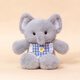 Evanovm Running Bear Puppe Rag Puppenpuppe Plüschspielzeug Abschlussgeschenk für Mädchen Geburtstagsgeschenk für Mädchen Jungen Running Bear + Yellow Plaid Schal ungefähr 45 cm [Geschenktüte + Sternlampe]