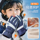 XTEP children's warm gloves winter velvet thickening for men and women riding windproof and cold-proof cartoon five-finger skiing 5-12 years old