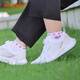 Zapatos de golf de golf Xiushibao Piesta de zapatos deportivos impermeables para mujeres Cielo de la perilla transpirable que no es de palomitas de maíz SE9856 White Pink 35
