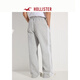 Hollister25 Spring Baggy Style Fleece Logo Sports Pantalons Pantalons Men's Clothing KI334-5012 Hemp Gray XL (180 / 98A)