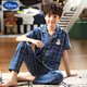 
Disney children's pajamas boys summer short-sleeved trousers thin cotton boys medium-sized children's spring and autumn half-sleeved home clothing set 15242 165 S code [145-155/75Jin [Jin equals about 0.5 kg]]