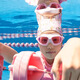 Decathlon [New Product] Swimming Cap Breathable Non-tie Mesh Cloth Children's Printed Swimming Equipment-5455509