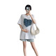 
Ariana Pregnancy Summer Suit Women's Two-Piece Top Shorts Maternity Suit Large Size 13556-Milk Tea Color L