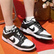 Nike (NIKE) men's shoes, women's shoes, summer and autumn new Dunk Low couple's sneakers, fashionable and versatile low-top casual shoes for women, CW1590-100 black and white panda 40 (GS)