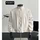 Jingshi Dell American Coach Jacke Herren Frühlings- und Herbst-Stand-up-Halsband Baseball Uniform Schöne Kurzjacke Schwarz H1049 L