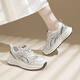 
Ouya Linglong white shoes for women in summer new style for women with thick sole versatile sports shoes for travel mesh breathable casual shoes dad shoes Mika [Shuangwang] JST7036 37