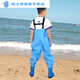 Children's water play one-piece waders, kindergarten waterproof clothes, children's rain boots, men's and women's fishing rain pants, beach children's (sky blue) overalls 24 (shoe inner length 15cm)