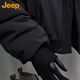 Jeep (JEEP) Jacket Men's Autumn and Winter Loose Workwear Aviator Jacket American Casual Trendy Men's Clothing Black XL